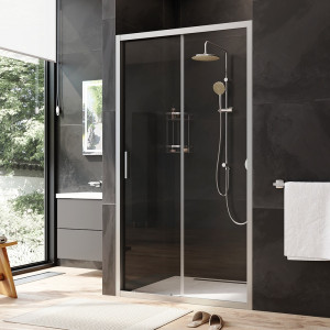 W90G-110-1-195MT Solo Дверь душевая 110х195 стекло прозрачное профиль матовый хром AM.PM Gem