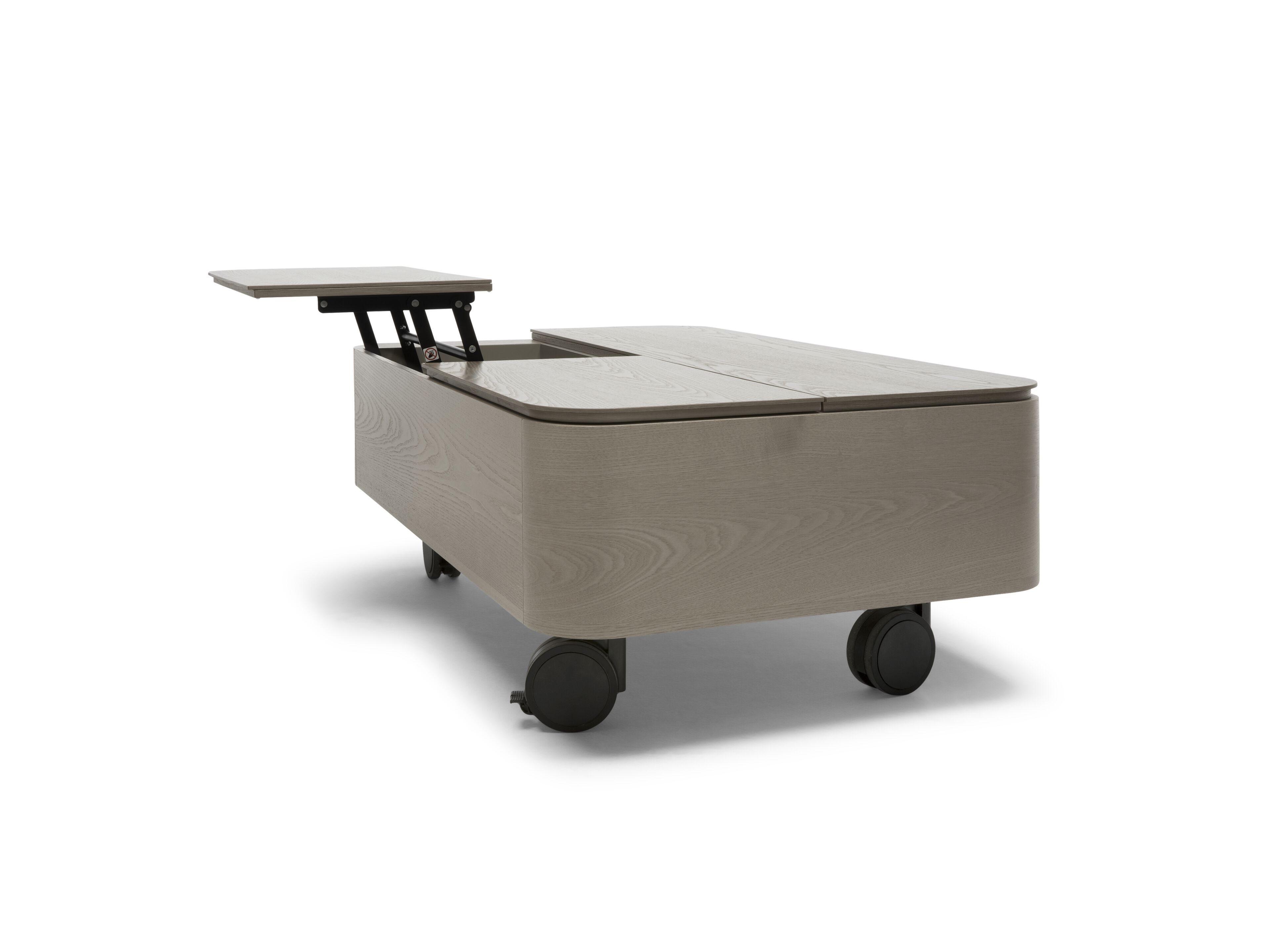 Деревянный журнальный столик с колесами и отсеком для хранения Natuzzi Italia SQUARE ARCH-00091390 - Вид №15