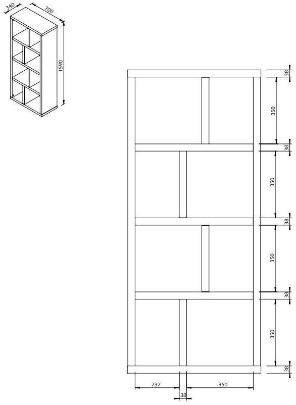 TemaHome Самонесущая открытая полка Berlin sun-id-1497679 - Вид №41