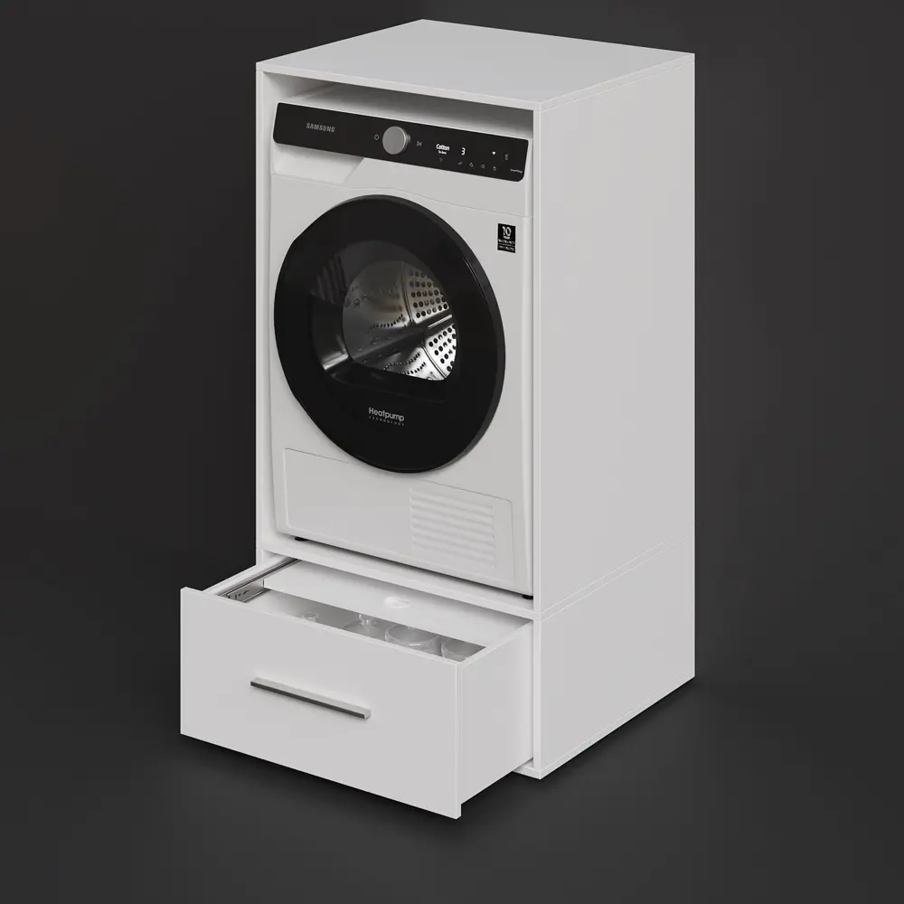 Шкаф для стиральной машины HSM60 66.4x126.5 см цвет белый матовый Santreyd STLM-2153554 - Вид №1