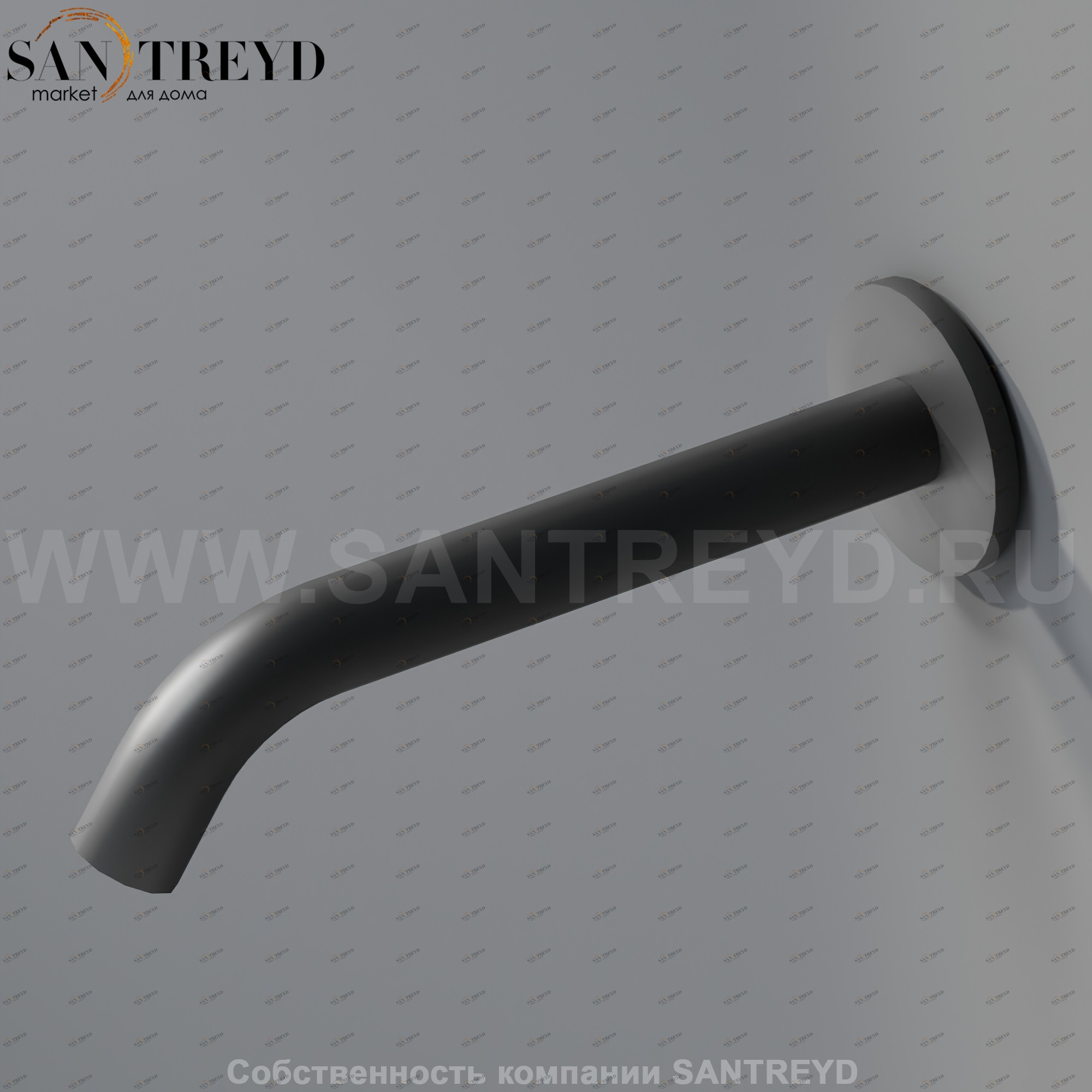 Настенный смеситель 20 см MET024E FEZ для раковины черный матовый Agape MET024RE