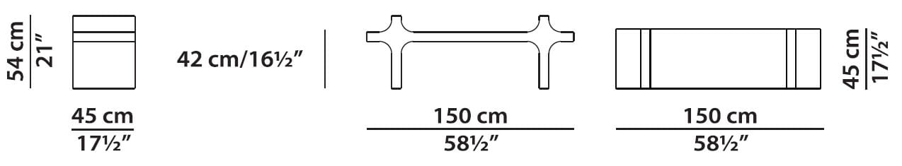 Скамья из Полимекса® Baxter Дхарма ARCH-00101785 - Вид №5