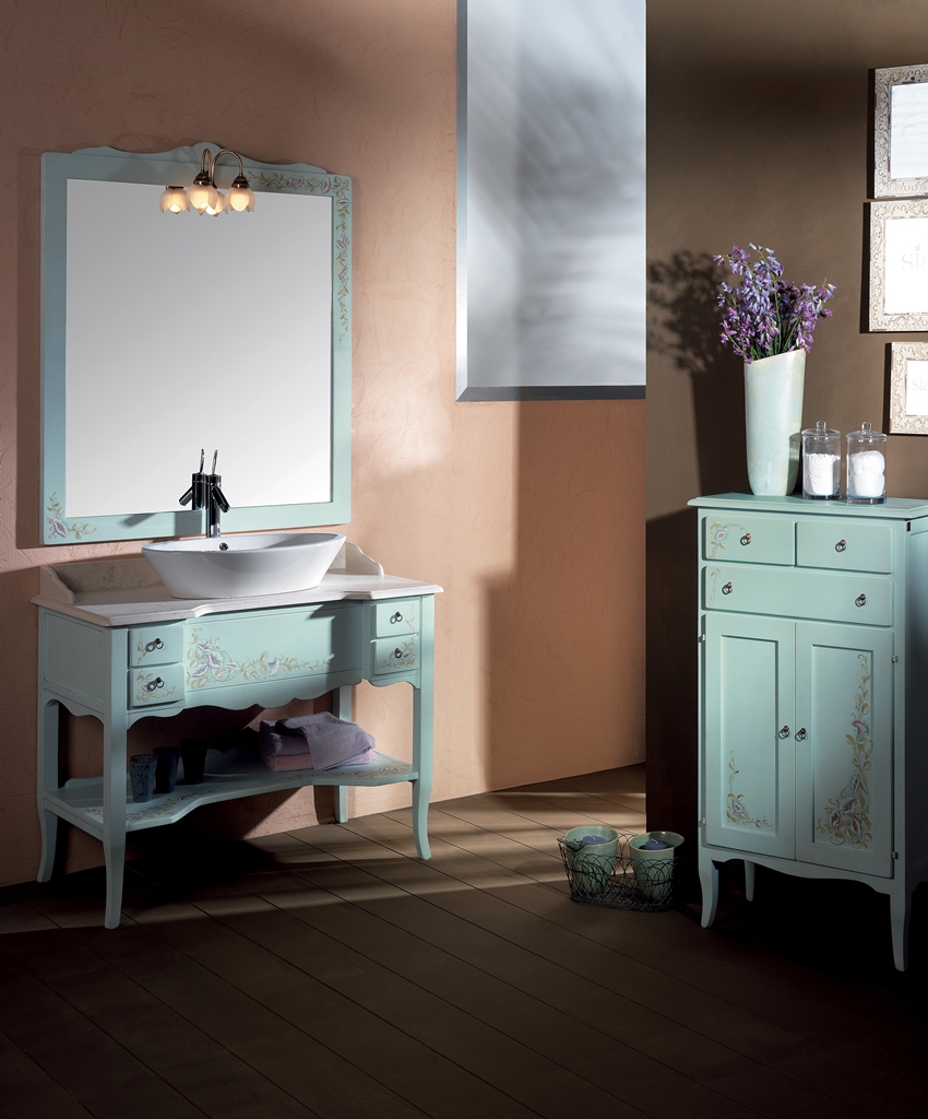 9029 Tifernoit Декорированная композиция для ванной в тонкую полоску Bagno  - Вид №1