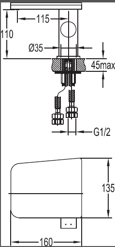 Смеситель на раковину Cezares CASCADO-F-LS-01-W0 - Вид №1