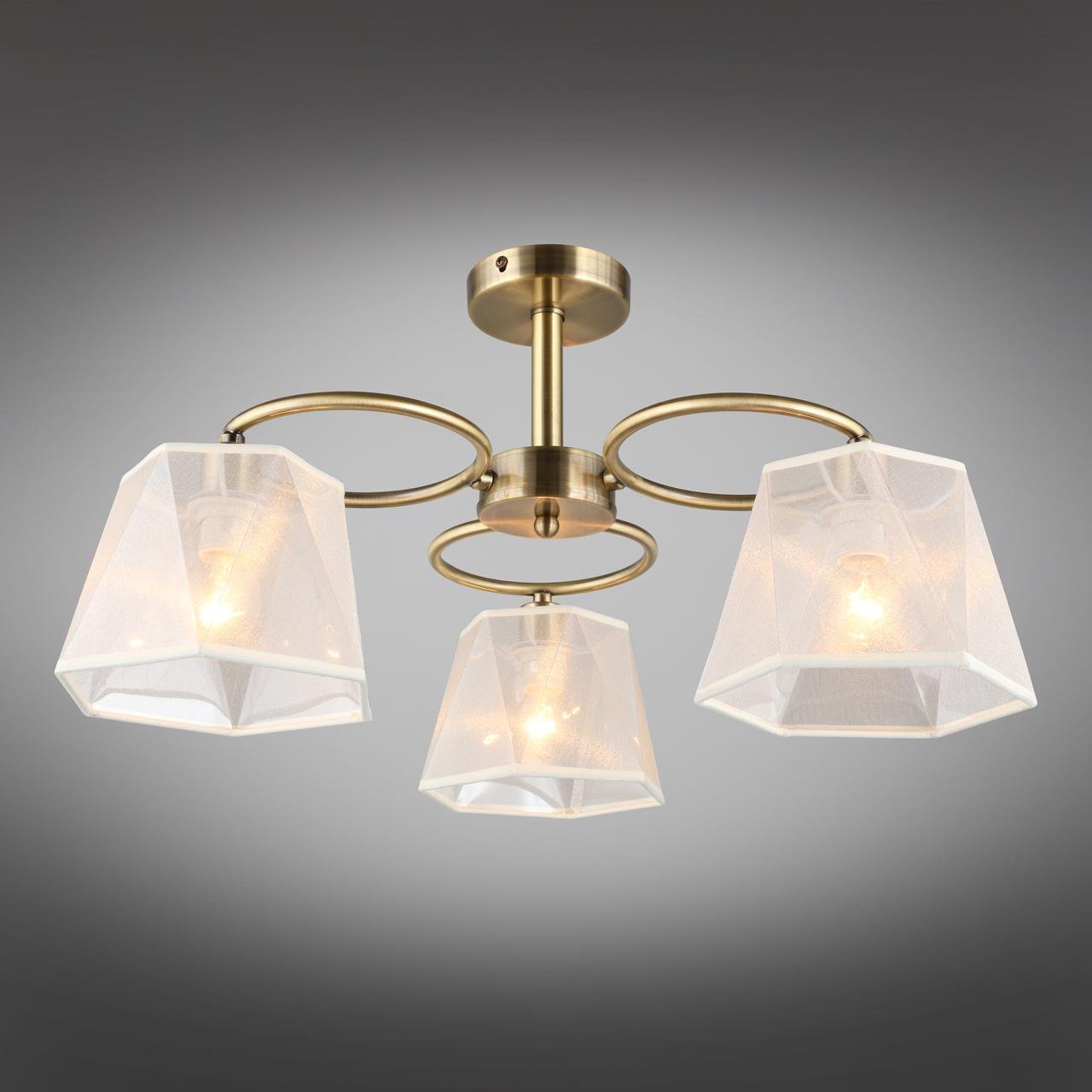 Потолочная люстра Omnilux Rapallo OML-65017-03 OMNILUX RAPALLO 328881 Белый;бронза  - Вид №1