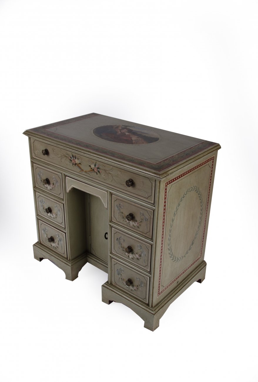 Стол mini Pedestal desk зеленый с рисунком MINIME  010116 Зелёный;бежевый;коричневый  - Вид №1