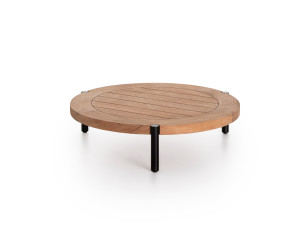 Круглый низкий стол из тикового дерева