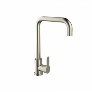 Orange Steel M99-006ni однозахватный смеситель для кухни с высоким поворотным изливом. Цвет: никель. Хром