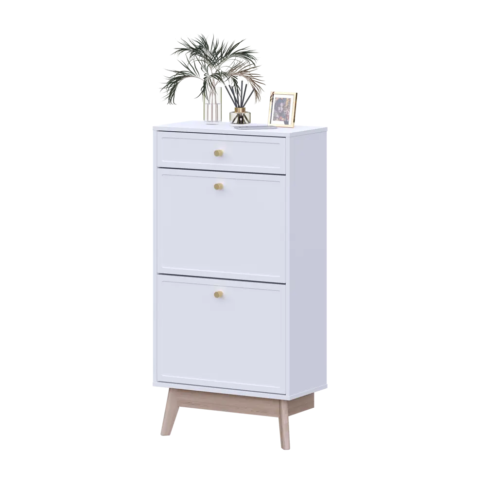 Обувница KONSENSA Лион Амьен 60x120x30 см 2 секции ЛДСП цвет белый STLM-2026465 - Вид №10