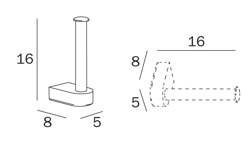 Металлический запасной держатель для туалетной бумаги INDA® HOTELLERIE ARCH-00108889 - Вид №2