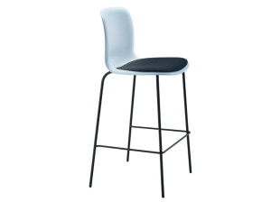 Высокий стул со спинкой с мягким сиденьем