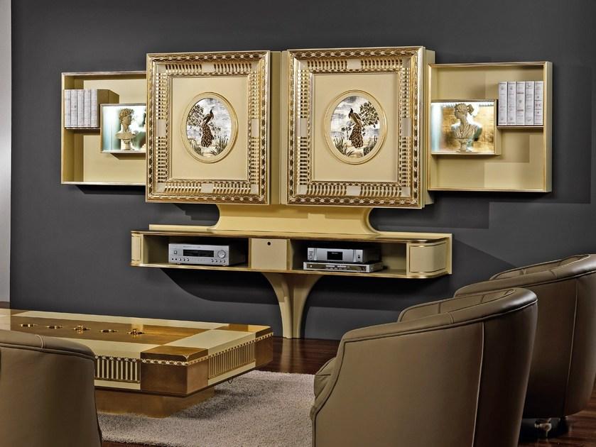 Vismara Design Моторизованная лакированная деревянная тумба под ТВ с раздвижными дверцами Classic sun-id-1510645 - Вид №3