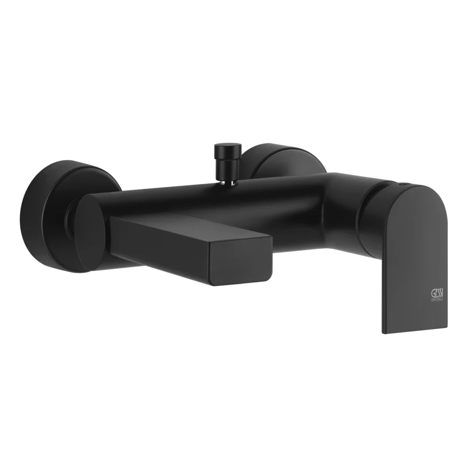 Смеситель для ванны 38613 299 Gessi Via manzoni МАТОВО-ЧЕРНЫЙ 38613299