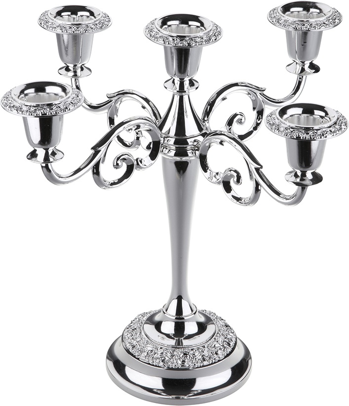 10611721 Queen Anne Канделябр пятирожковый Queen Anne 26см, сталь, посеребрение Сталь нержавеющая с посеребрением 