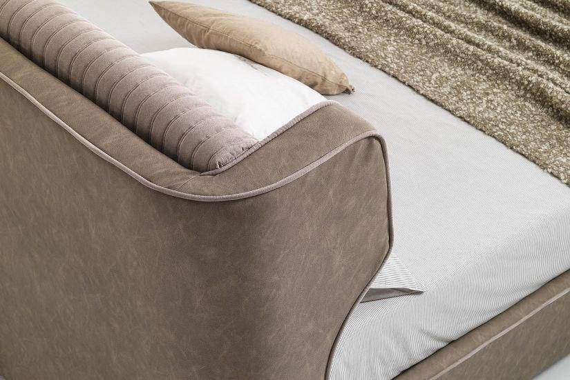 Lamantin Кровать-контейнер из ткани с обитым изголовьем sun-id-1347107 - Вид №1
