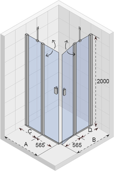GF0355800 Душевой уголок Riho Fjord Santreyd - Вид №1