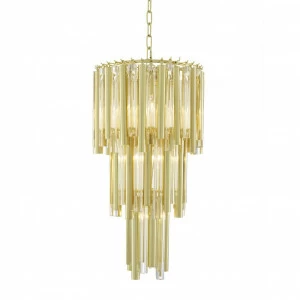 Люстра Gigi 7 gold от Delight Collection прозрачная/золото KM0931P-7 DELIGHT COLLECTION ДИЗАЙНЕРСКИЕ 247096 Прозрачный;золото