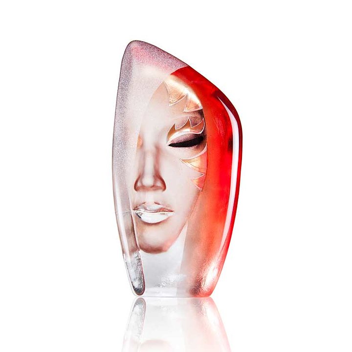 65880 Скульптура "Маска Маскарад", красная/золотая, 135/270 мм Maleras 