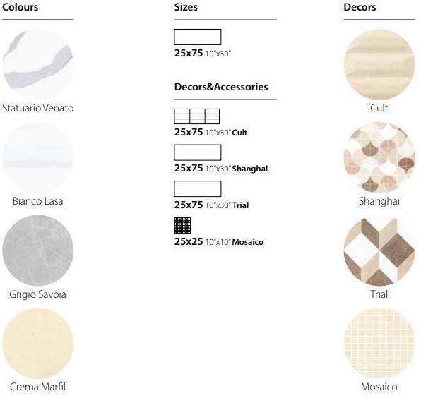 CERAMICA SANT'AGOSTINO Объемная белая плитка для стен Themar sun-id-1379503 - Вид №3