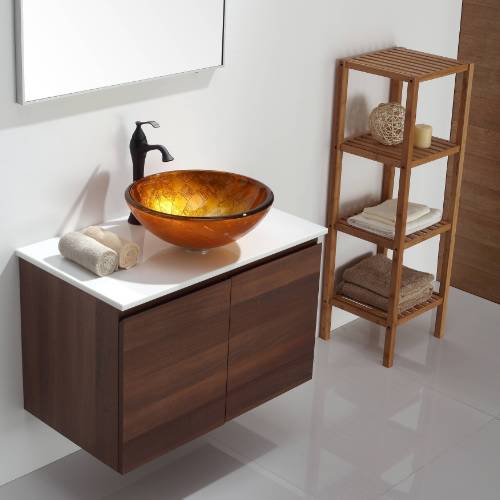 U-GV691-19mm-KEF15000 Накладная раковина на столешницу  прямоугольная Krausru  - Вид №10