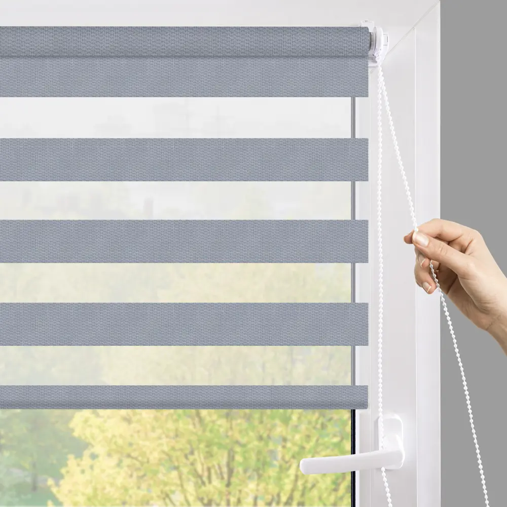 Рулонная штора день-ночь MIAMOZA Сиберия 50×160 см серая 89411394 STLM-1572110 - Вид №5