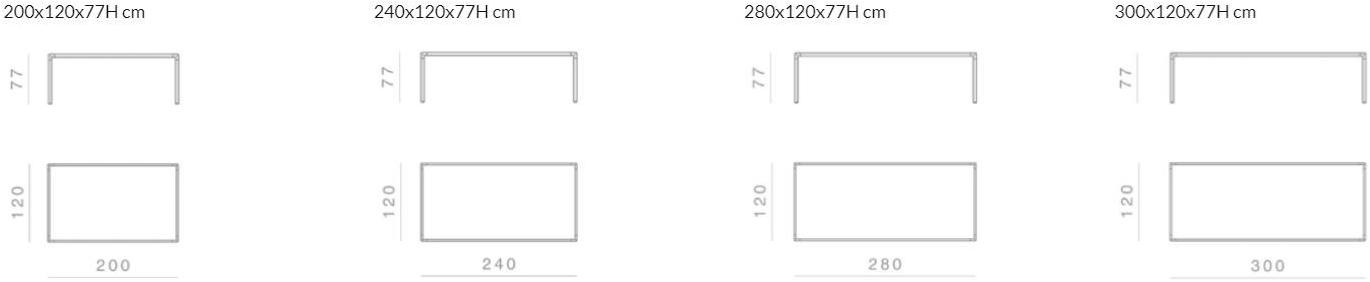 GHIDINI1961 Прямоугольный деревянный обеденный стол Frame sun-id-1379540 - Вид №4
