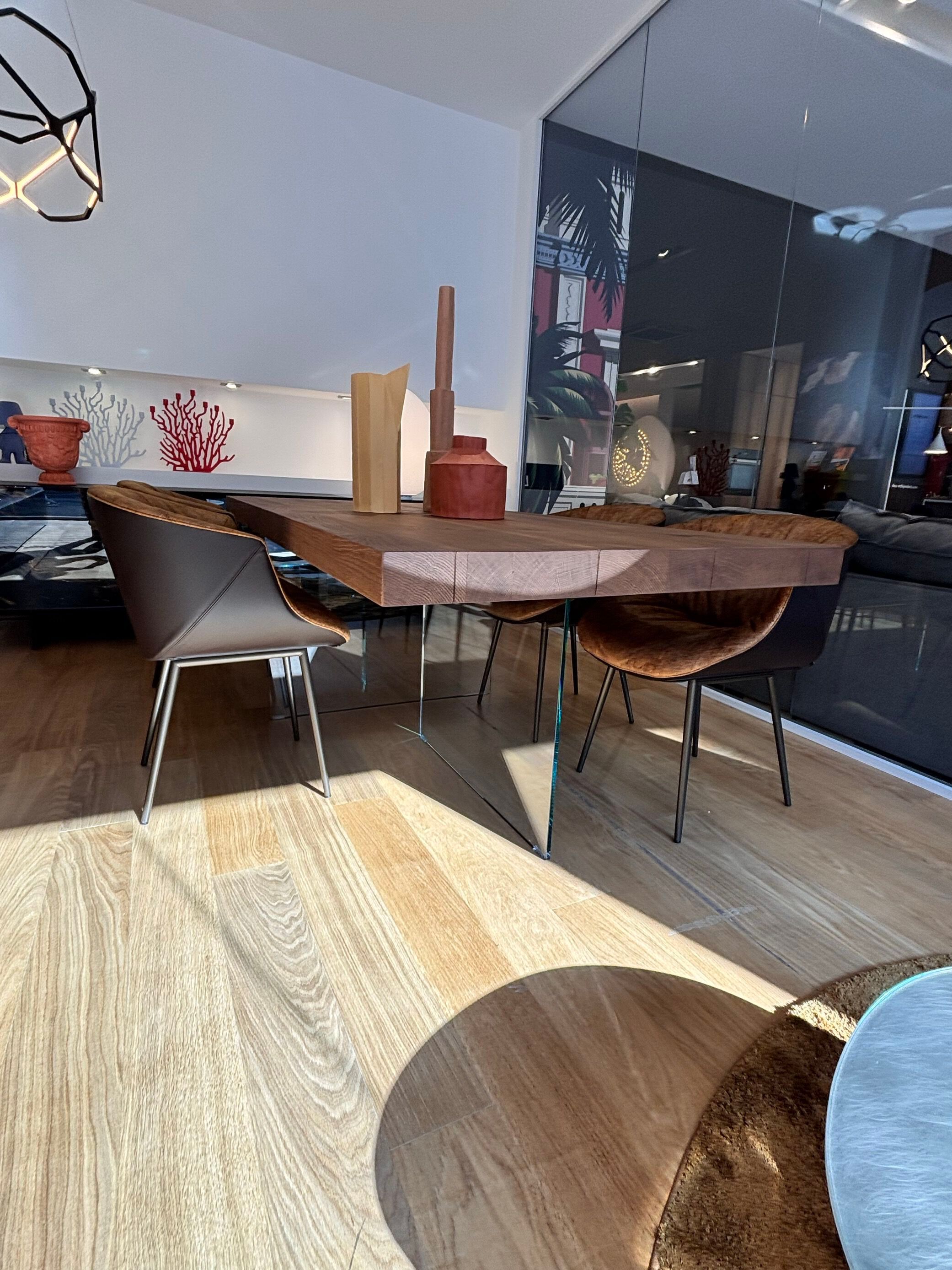 Прямоугольный стол из дерева и стекла In Stock озеро ARCH-00109898 - Вид №2