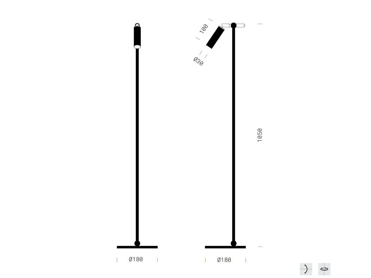 Регулируемая светодиодная лампа для чтения Renzo Serafini точка зрения ARCH-00133955 - Вид №5