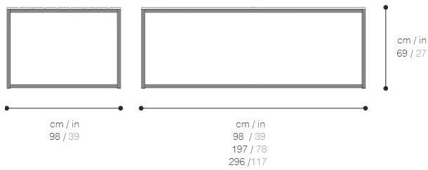 Sachi Прямоугольный обеденный стол из алюминия и дерева Spikes sun-id-1477544 - Вид №2
