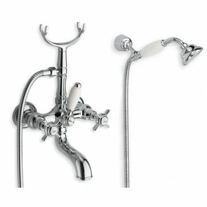 CRILD101 Внешний смеситель для ванны с гибким шлангом и регулируемым ручным душем с защитой от накипи Cristina Rubinetterie