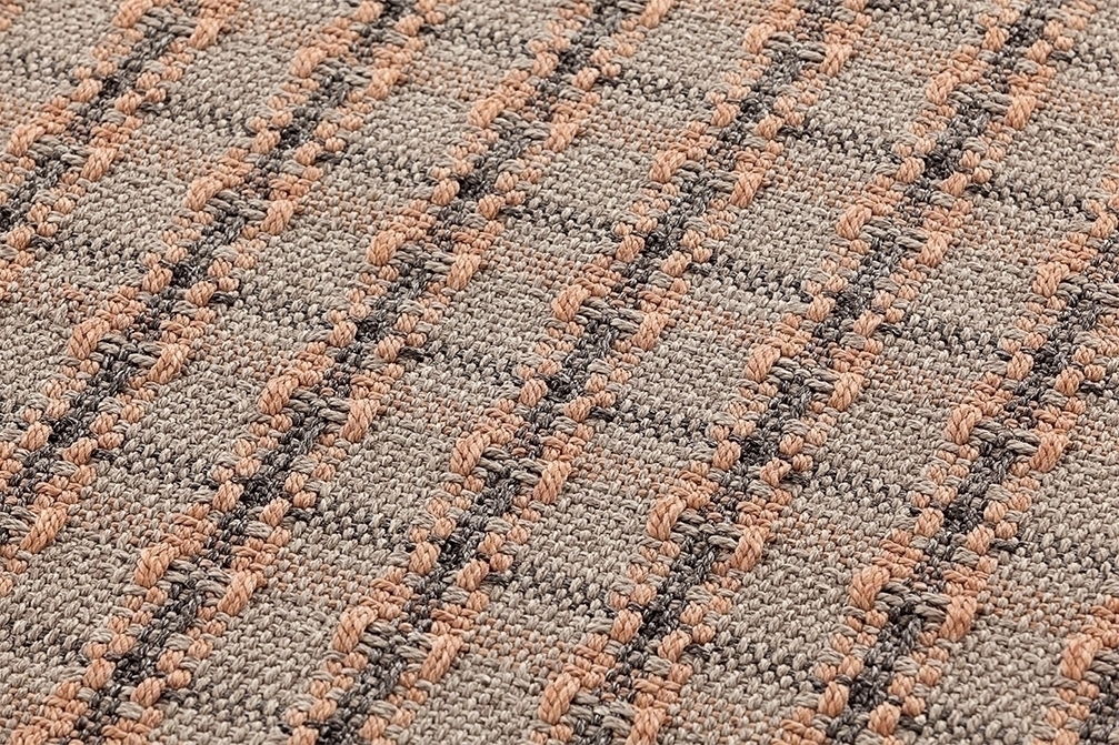 070650 Подушка-ролл GL Checks terracotta маленькая GAN Garden Layers - Вид №1