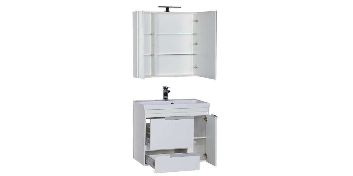 Комплект мебели Aquanet Тиволи 80 белый 00180560 - Вид №1