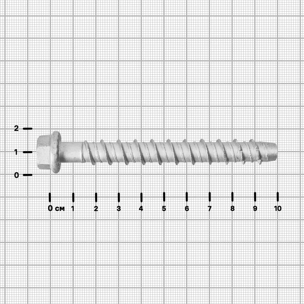 Анкер-шуруп Sormat для бетона и кирпича 10×100 мм с шестигранной головкой 89362248 STLM-1009230 - Вид №2