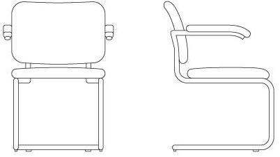 KNOLL Консольный стул из венской соломы с подлокотниками Cesca™ sun-id-1465153 - Вид №2