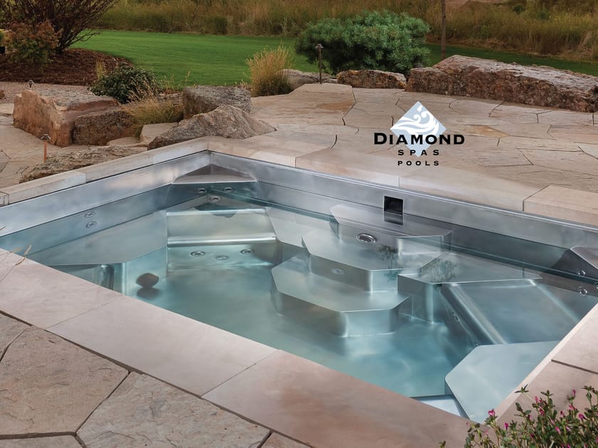 4-местный мини-бассейн с гидромассажем Diamond Spas Minipiscina spa in acciaio inox ARCH-00144998