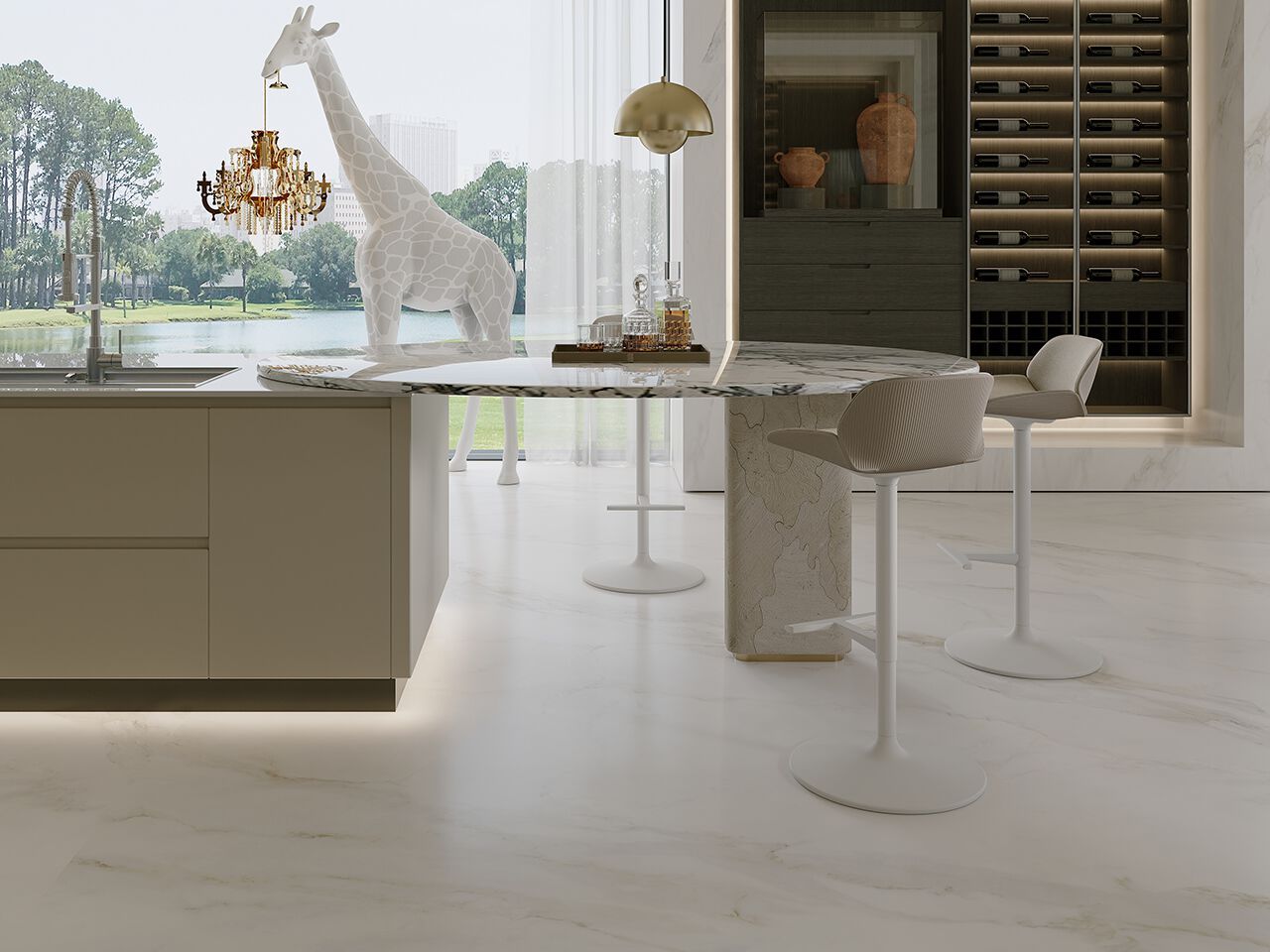 Мраморный пол / покрытие GANI MARBLE TILES CALACATTA GOLD EXTRA ARCH-00132073 - Вид №1