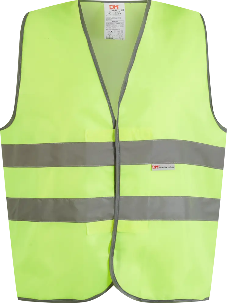 Сигнальный жилет DM для водителей - лимонный, размер 56-58 84130994
