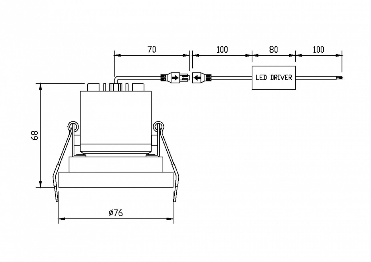 Встраиваемый спот черный Technical Kappell DL040 TECHNICAL DOWNLIGHT 00-3957140 Черный  - Вид №1