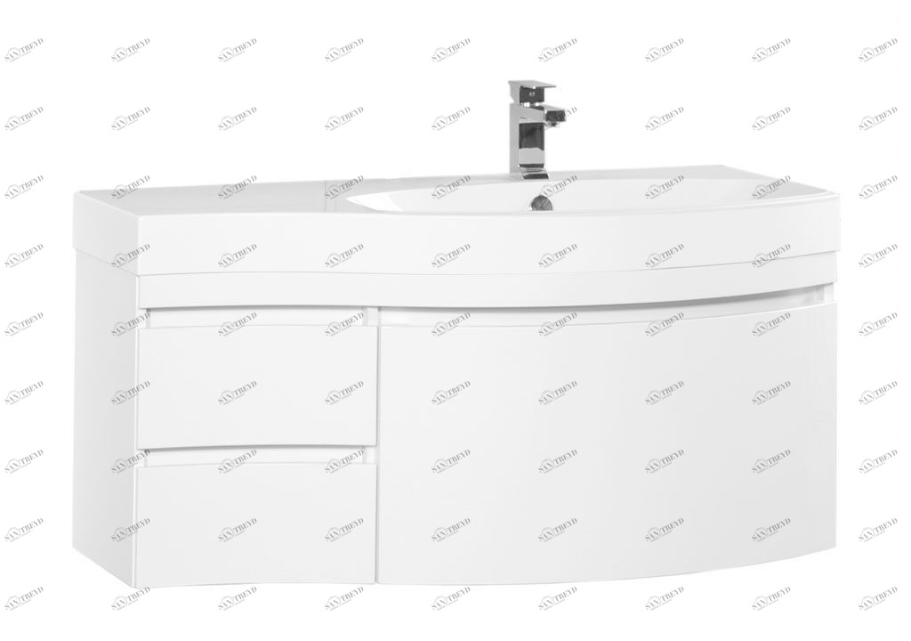 Тумба под раковину Aquanet Опера 115 R белый (3 ящика) sun-id-271815