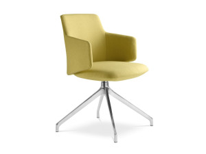 Кожаный стул для конференций с подлокотниками