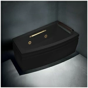 Ванна с гидромассажем чёрная с золотом Gruppo treesse Blanque 1690 DXSTDV1667CZ