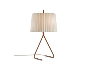 Металлическая и шелковая настольная лампа