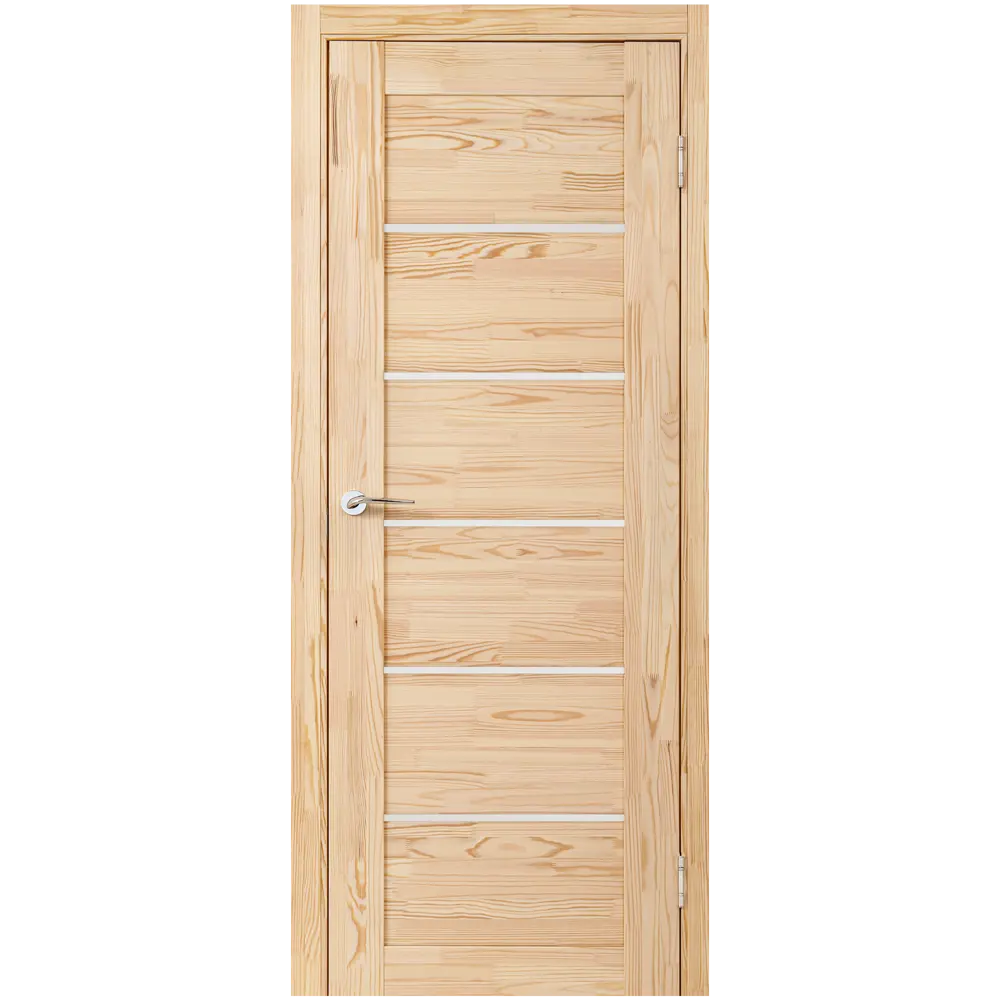 Комплект двери Легда-22 остекленная 90x200 см массив цвет бежевый с добором 120 мм PORTIKA STLM-2011600