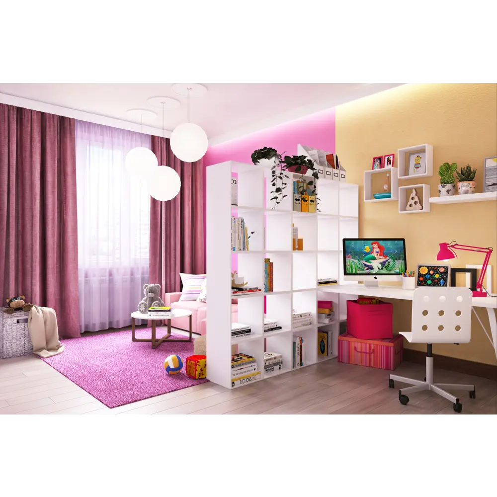 Ковёр Shaggy Ultra 1.5х2.3 м полипропилен цвет розовый 13845475 STLM-2082361 MERINOS  - Вид №3