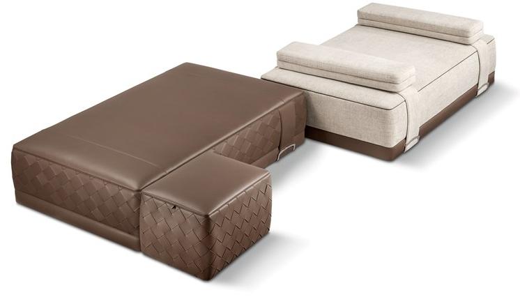 Poltrona Frau Прямоугольный кожаный пуф La collezione - mobili e complementi sun-id-1508766 - Вид №7