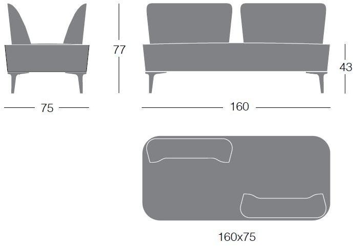 Segis 2-х местный диван Alphabet I124 - Вид №6