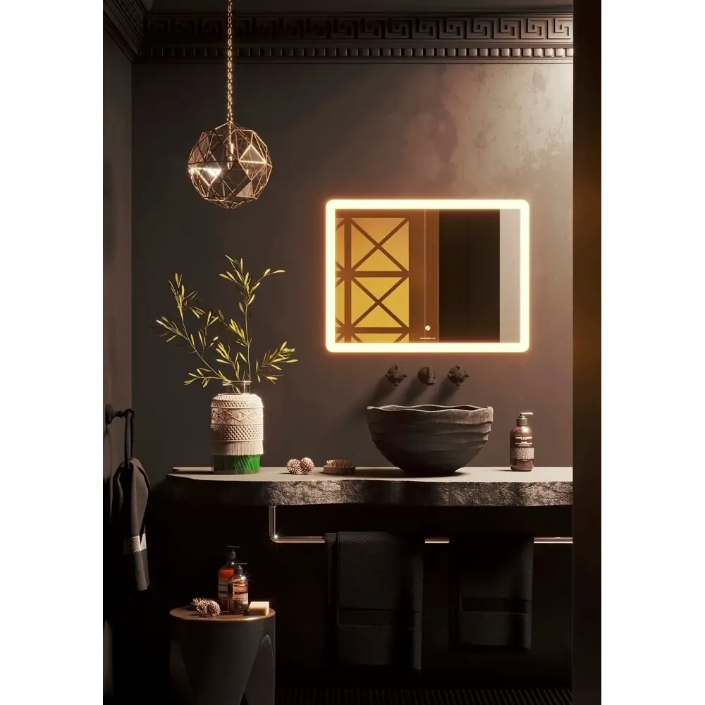 Зеркало для ванной Omega Glass Тип 3 SD933 с подсветкой 60x90 см прямоугольное STLM-2175820 - Вид №1