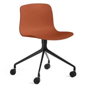 Стул AAC14, оранжевый с черным основанием