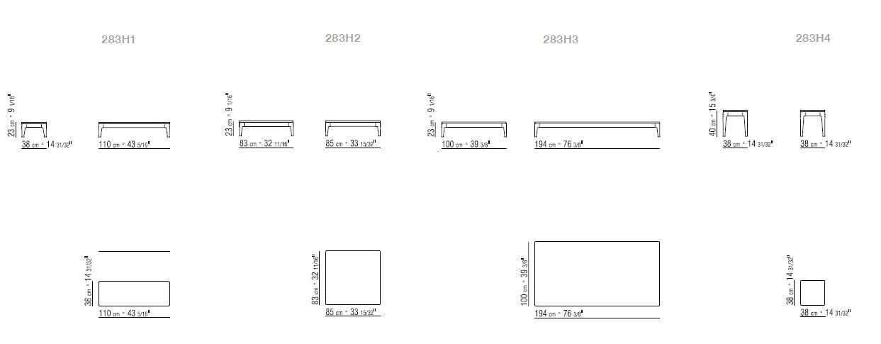 Прямоугольный каменный журнальный столик Flexform Pico Outdoor ARCH-00030245 - Вид №3