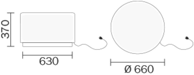 Pedrali Светящийся садовый табурет из полиэтилена Wow sun-id-1364689 - Вид №1